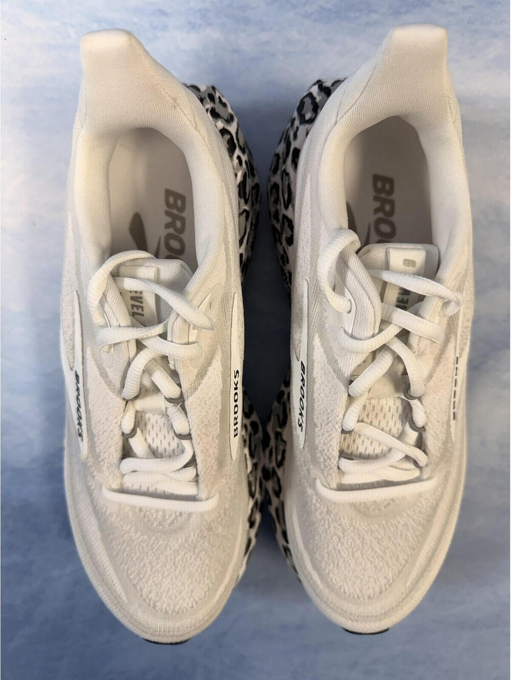 Brooks Revel 9 Black White Gray Leopard Print Low Top Women's Sneakers Size 9 - Picture 8 of 15